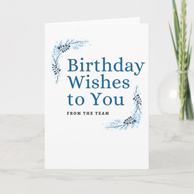 From the Team Birthday Card (Front)