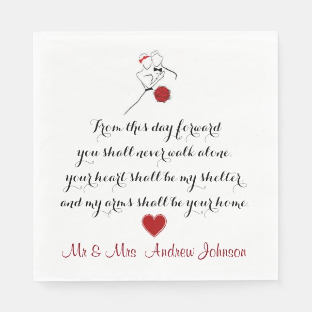 From this day forward napkin (Front)