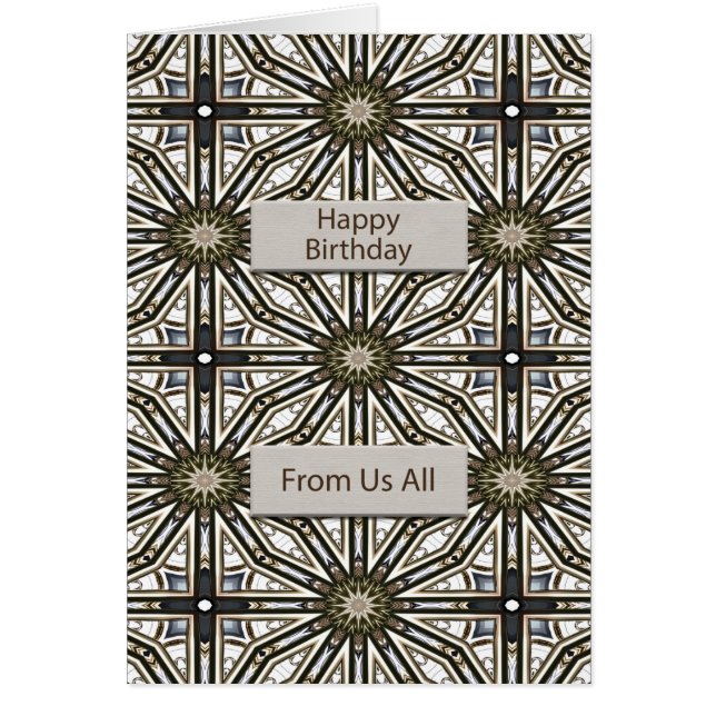 From Us All Birthday Abstract Mandala Design (Front)