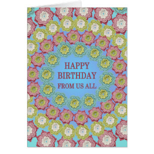 From Us All Birthday Crochet Flowers