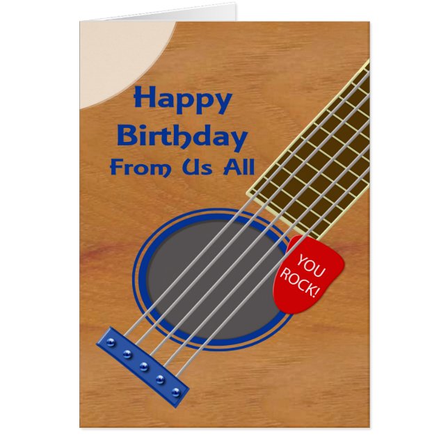 From Us All Guitar Player Birthday (Front)