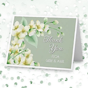 From Us! Floral Personalized Thank You Card