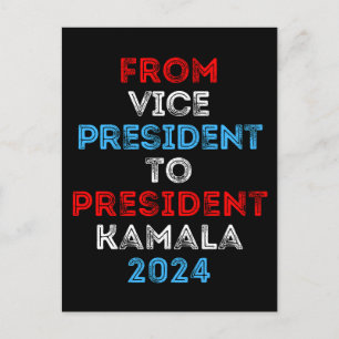 From Vice President To President Kamala 2024 VP Ka Holiday Postcard