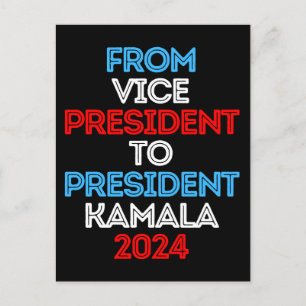 From Vice President To President Kamala 2024 VP Ka Holiday Postcard