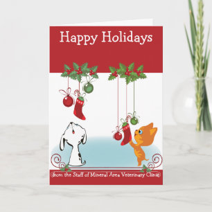 From Your Veterinary Clinic Holiday Greeting Pets Card