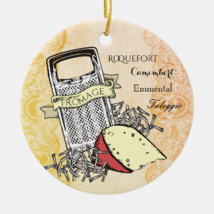 Fromage cheese grater gourmet Christmas ornament