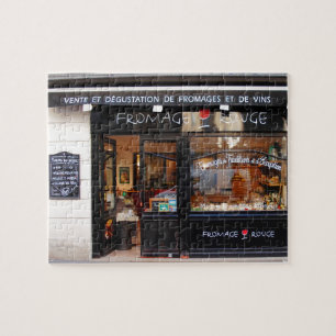 Fromage Rouge ~ Cheese and Wine Paris Jigsaw Puzzle