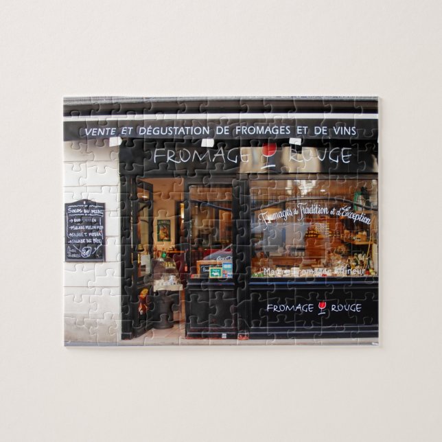 Fromage Rouge ~ Cheese and Wine Paris Jigsaw Puzzle (Horizontal)