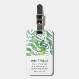 Frond Waltz - Palm Frond Leaves Luggage Tag
