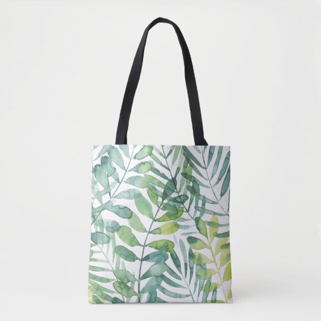 Frond Waltz - Palm Frond Leaves Tote Bag (Front)