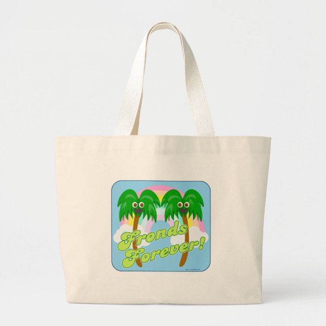 Fronds Forever Large Tote Bag (Front)