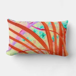 Fronds Go Red Lumbar Cushion