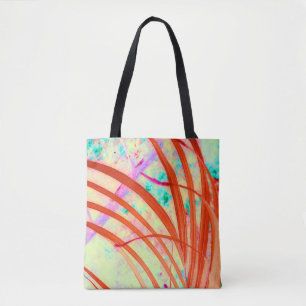 Fronds Go Red Tote Bag