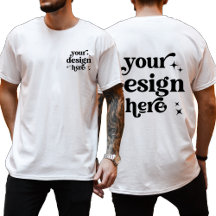 Front and Back Design Custom Logo Personalised  T-Shirt