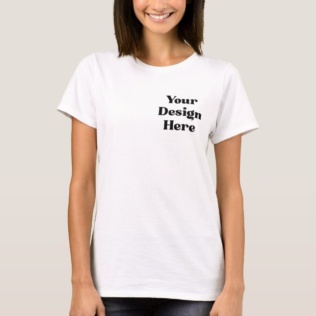 Front and Back Design Custom Logo Personalised T-Shirt (Front)