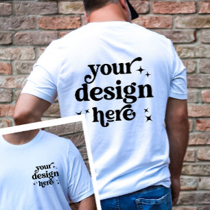 Front and Back Design Custom Logo Personalised  Tri-Blend Shirt