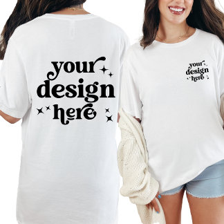 Front and Back Design Custom Logo Personalised Tri-Blend Shirt