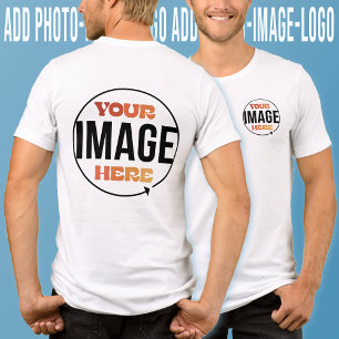 Front and Back Design Custom Logo Personalised Tri-Blend Shirt