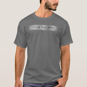 Front And Back Design Silver Look Template Men's T-Shirt