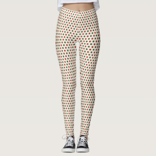 Front and back views of leggings with a colourful