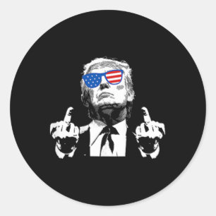 (front And Back) You Missed Trump 2024 Us American Classic Round Sticker
