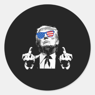 (front And Back) You Missed Trump 2024 Us American Classic Round Sticker