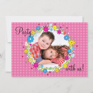 Front and Centre Photo Birthday Party Invitation