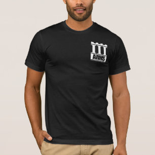 Front & Back logo - III Arms dark shirt
