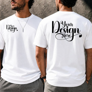 Front & Back Logo Personalised Business Branding  T-Shirt