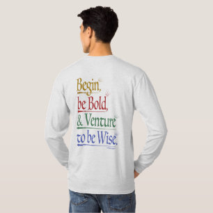 Front & Back - Magical Horace Quote Long Sleeve T-Shirt