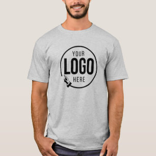 Front & Back Print Business Logo Here Mens T-Shirt