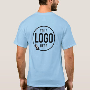 Front & Back Print Business Logo Here Mens T-Shirt