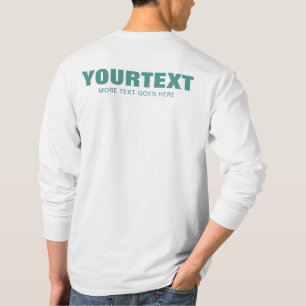 Front & Back Print Mens Security Staff Crew Team T-Shirt