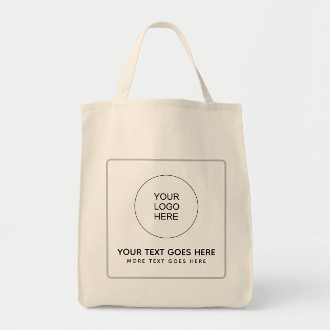 Front & Back Print QR Code Upload Your Logo to Tote Bag (Front)