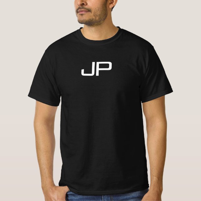 Front & Back Print Your Monogram Initial Mens T-Shirt (Front)