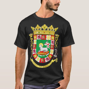 FRONT & BACK Puerto Rico Coat of Arms Zip T-Shirt