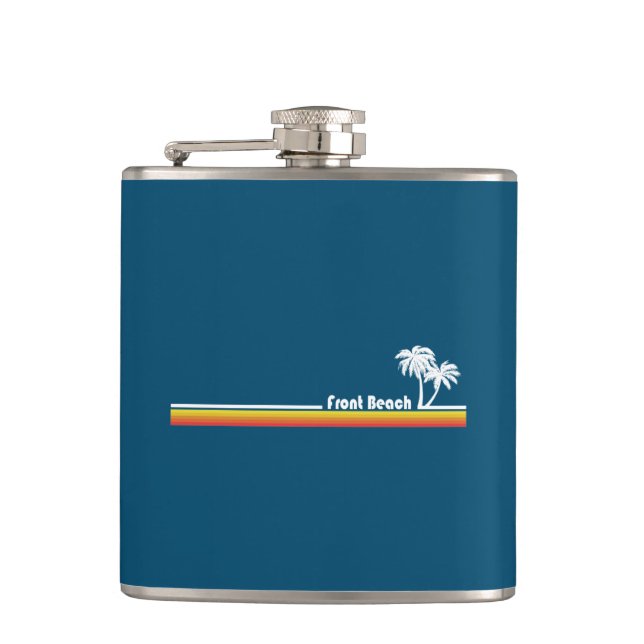 Front Beach South Carolina Hip Flask (Front)