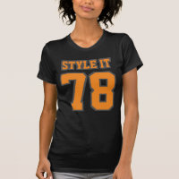 Front BLACK ORANGE Bella Canvas Cotton Womens