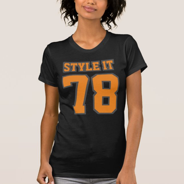 Front BLACK ORANGE Bella Canvas Cotton Womens T-Shirt (Front)