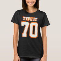 Front BLACK WHITE ORANGE Womens Basic Cotton