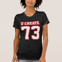 Front BLACK WHITE RED Womens Bella Favourite Jerse