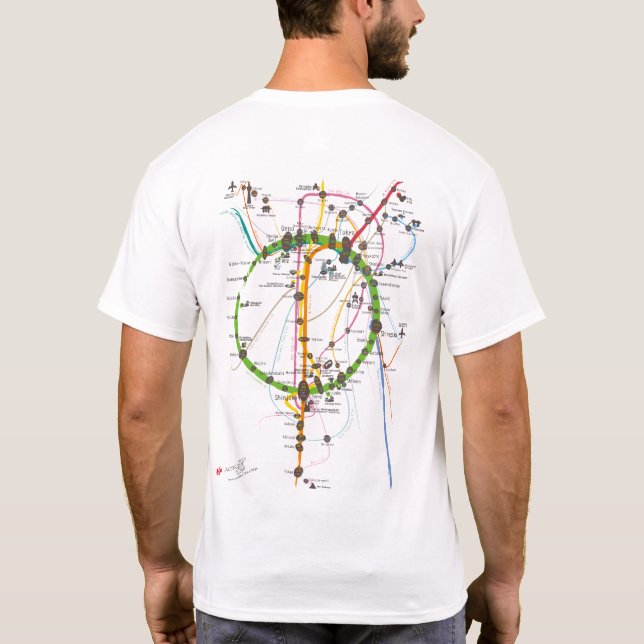 Front brushed, back Access to Landmark in Tokyo T-Shirt (Back)