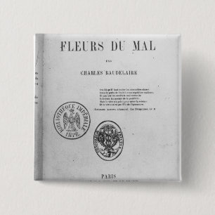 Front Cover, First Edition of 'Les Fleurs du 15 Cm Square Badge