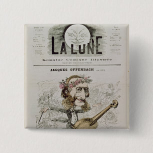 Front cover of 'La Lune' 15 Cm Square Badge