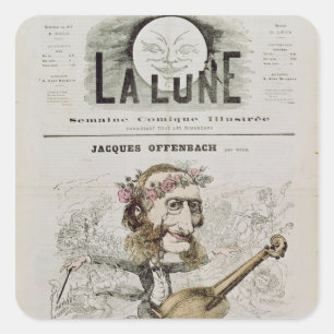 Front cover of 'La Lune' Square Sticker