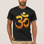 Front Design Om Mantra Meditation Yoga Men's T-Shirt<br><div class="desc">Front Design Om Mantra Gold Sun Meditation Yoga Yellow Orange Inspirational Fitness Symbol Asana Relax Sunrise Elegant Template Men's Bella Canvas Basic Black T-Shirt.</div>