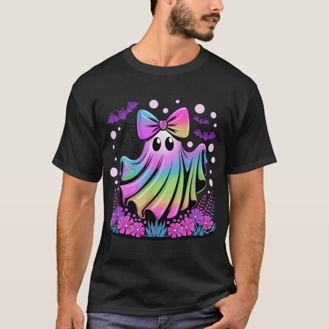 Front Desk Boo Crew Ghost Halloween Receptionist T-Shirt (Front)