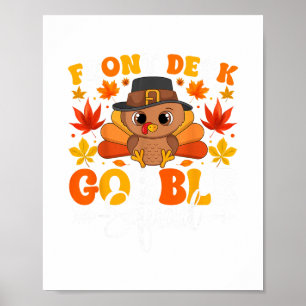 Front Desk Gobble Squad Funny Fall Autumn Thanksgi Poster