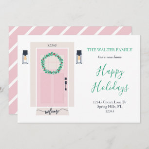 Front Door Moving Announcement Pink