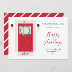 Front Door Moving Announcement Red